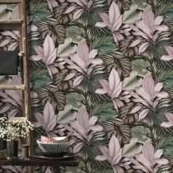 Superfresco Easy Vliesbehang Indra Groen-roze 106742 -Superfresco Easy 123 1023