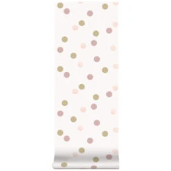 Superfresco Easy Vliesbehang Polka Stippen Roze-goud (108565) -Superfresco Easy 123 165