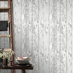 Superfresco Easy Vliesbehang Hout Wit 105745 -Superfresco Easy 123 200