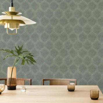 Superfresco Easy Vliesbehang Hexagon Groen 118149 3 Superfresco Easy Vliesbehang Hexagon Groen 118149 - Afbeelding 3