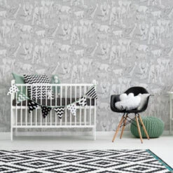 Superfresco Easy Vliesbehang Jungle Dieren Grijs (108567) -Superfresco Easy 123 923