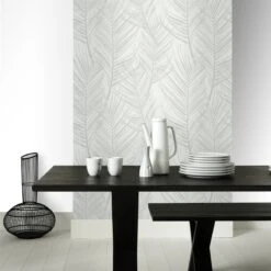 Superfresco Easy Vliesbehang Palm Wit-grijs (dessin 105964) -Superfresco Easy 41 1314