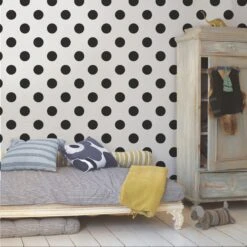 Superfresco Easy Vliesbehang Stippen Zwart (dessin 100104) -Superfresco Easy 41 154