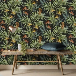 Superfresco Easy Vliesbehang Strelitzia Zwart (dessin 111756) -Superfresco Easy 41 24