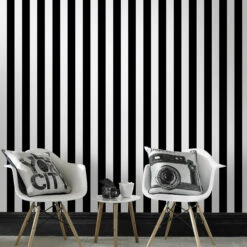 Superfresco Easy Vliesbehang Strepen Zwart-wit (dessin 100099) -Superfresco Easy 41 350