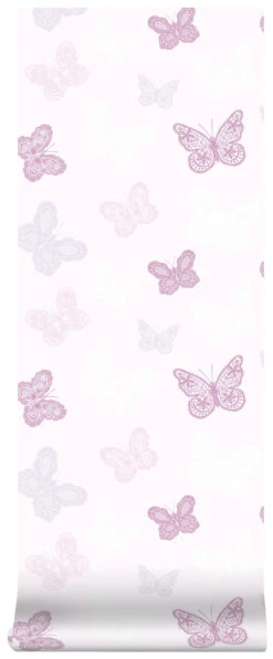 Superfresco Easy Vliesbehang Vlinders Wit-roze (dessin 100114) -Superfresco Easy 41 543