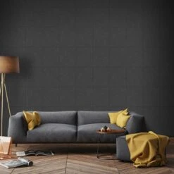 Superfresco Easy Vliesbehang Leer Blokken Zwart (dessin 103482) -Superfresco Easy 41 701