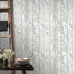 Superfresco Easy Vliesbehang Hout Wit (dessin 105745) -Superfresco Easy 41 707