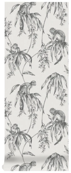 Superfresco Easy Vliesbehang Saimiri Antraciet Aapje (dessin 106157) -Superfresco Easy 41 962