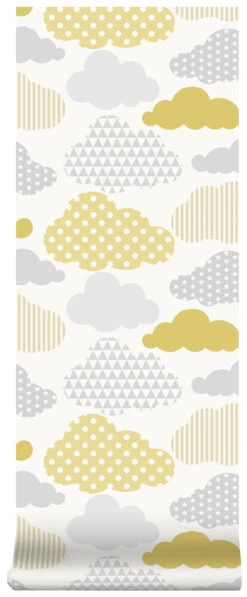 Superfresco Easy Vliesbehang Wolken Geel-grijs (dessin 108267) -Superfresco Easy 41 981